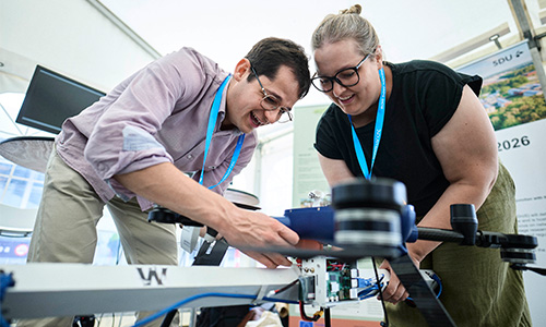 Elzbieta and Edouard at International Drone Show
